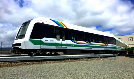 A driverless train from the Honolulu Metro